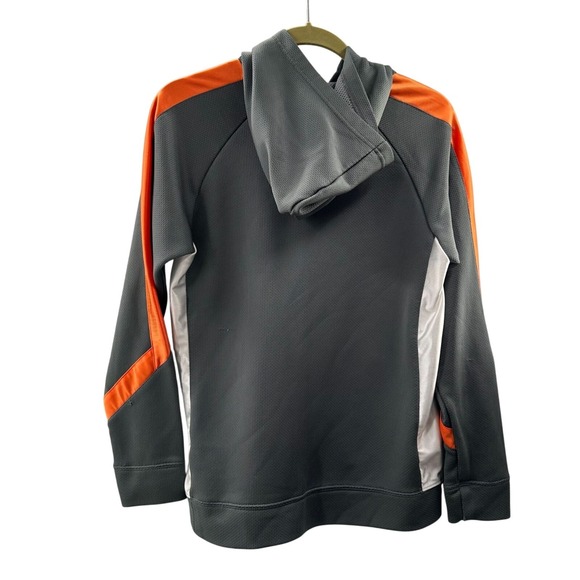 Nike Performance Youth Gray Hoodie XL 18-20 Orange White Accents Retro Swoosh a - Picture 7 of 10